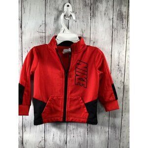 Pre-owned Red Nike Toddler Boy Dri Fit Full Zip Jacket 12M